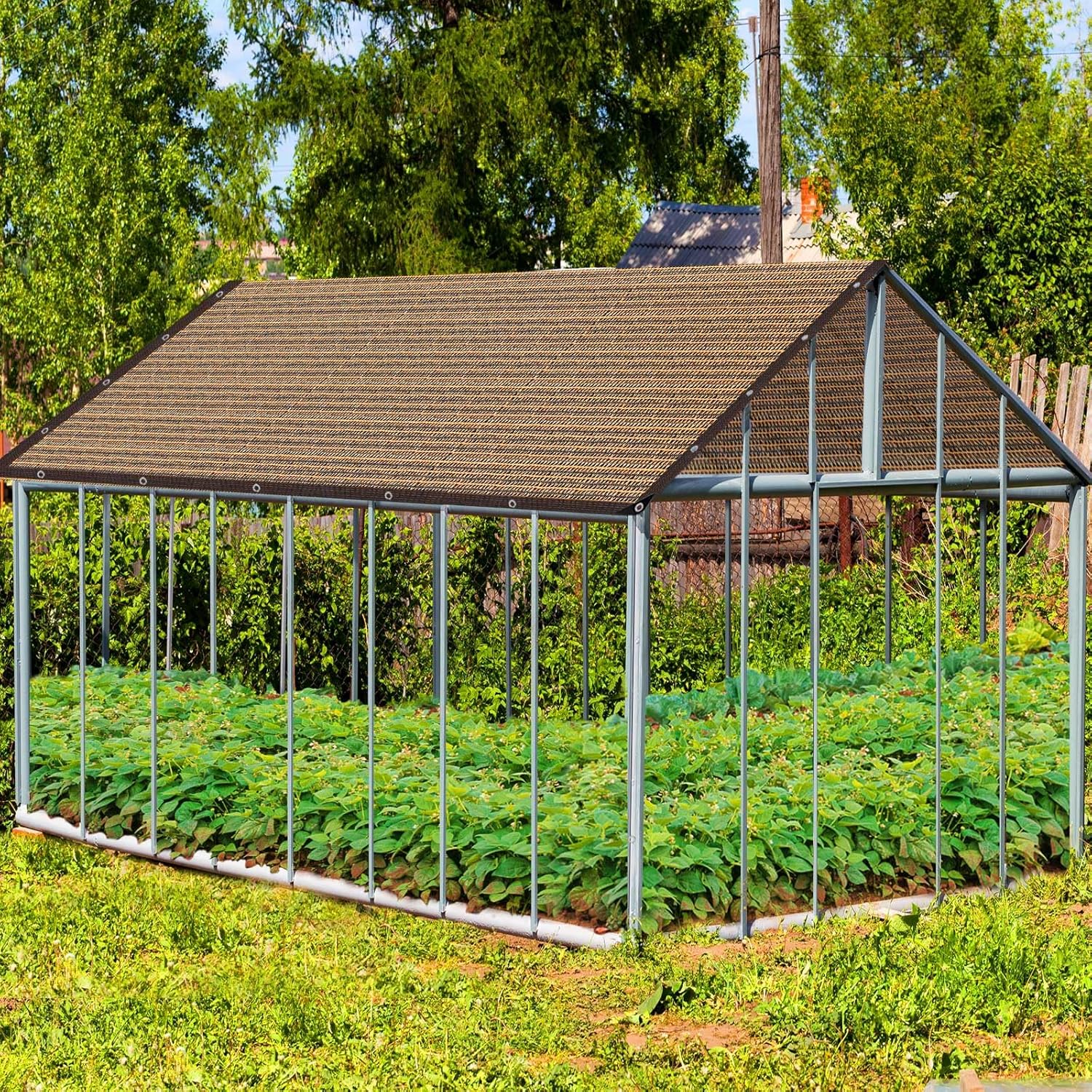 Shade Cloth for Garden,80% Mesh Tarp with Grommets Shade Cloth for Greenhouse,Patio,Vegetables,Plants Cover and Chicken