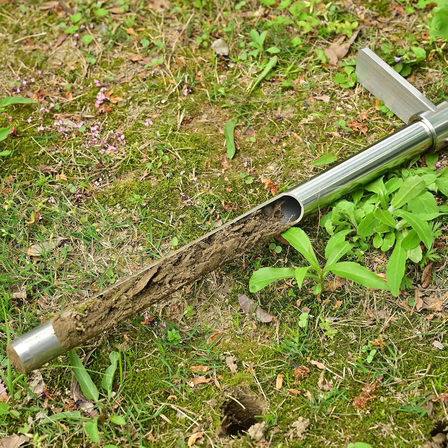Soil Sample Probe, 36 Inch Soil Probe Rod, Ground Probe Rod, My Soil Test Kit, Stainless Steel Soil Sampler Tool for