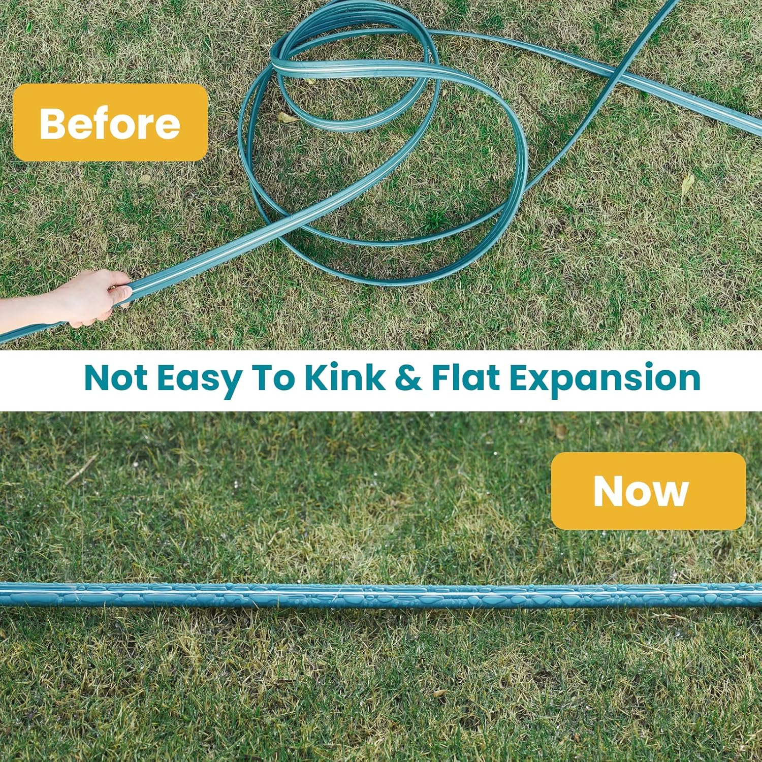 LINEX Sprinkler Soaker Hose 25ft x 2, Garden Lawn Watering Hose with Stakes