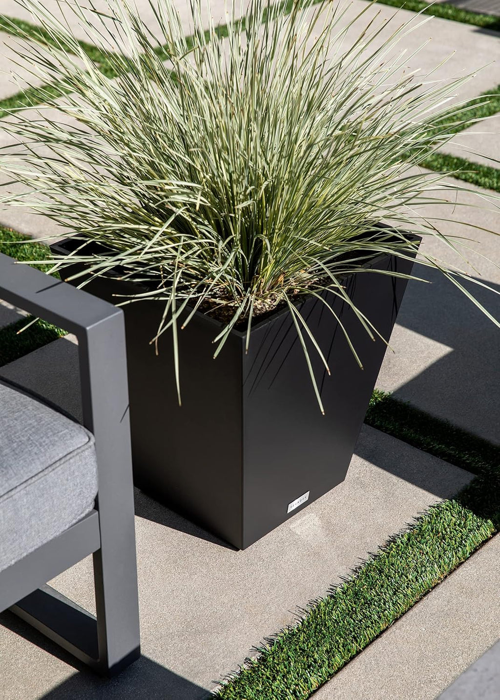 Veradek Pure Series Nobleton Planter - Tapered Square Outdoor Planter | Made From Durable Plastic With Pre-Drilled