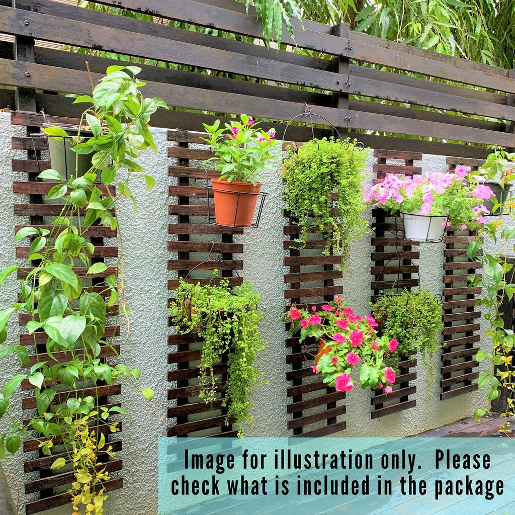 ShopLaLa Wooden Wall Planter (120cm, 2 Pack) Wooden Hanging Flower Plants | Large Outdoor Plants, Live Vertical Garden