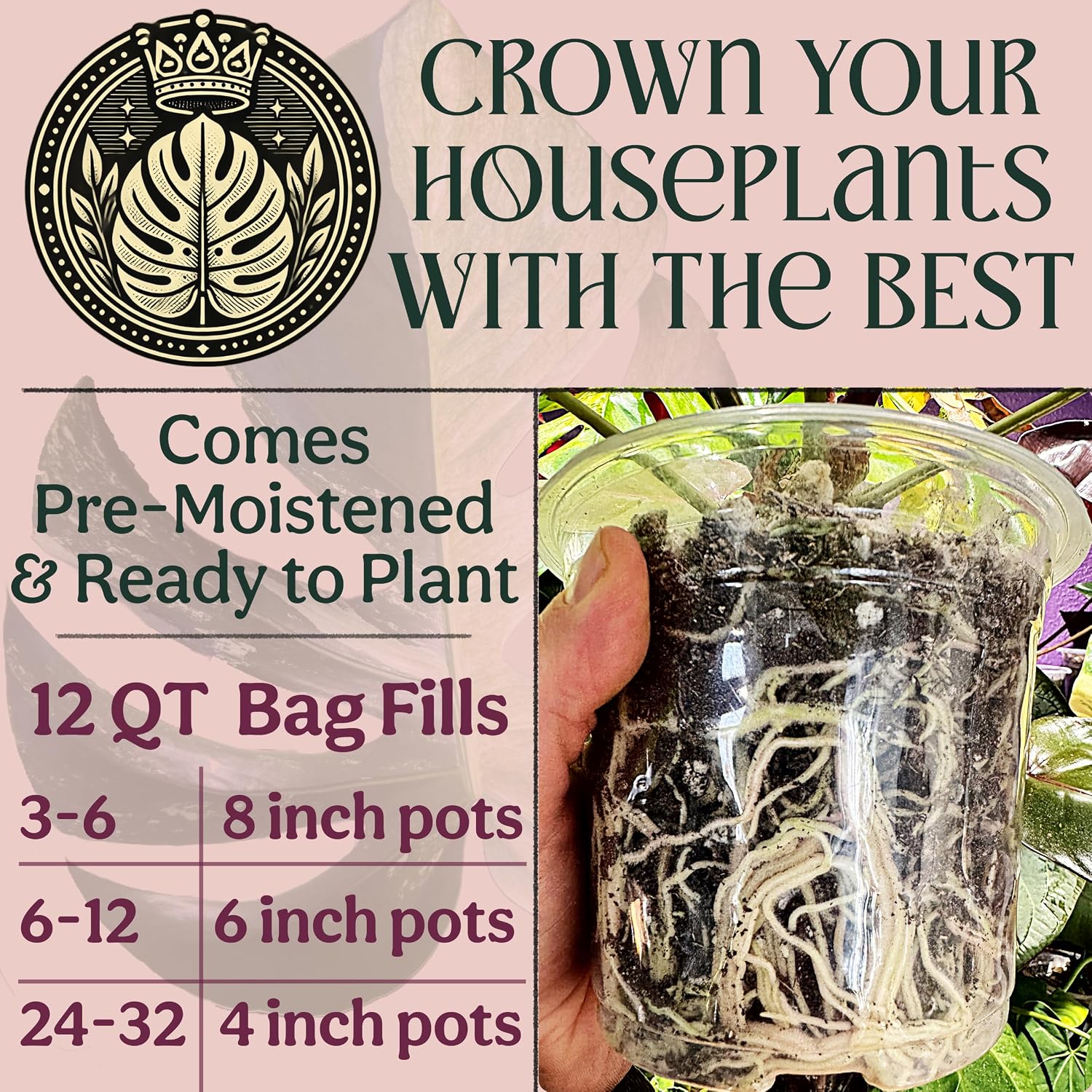 Craft Organic Houseplant Potting Mix, Elite House Plant Soil, Chunky, Well Draining Potting Soil for All Indoor Plants