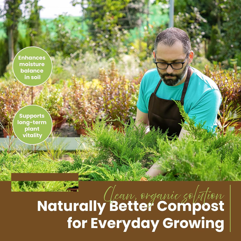 R&M Organics Compost Soil Amendment Fertilizer for Garden Plants & Lawns | 10 lb manure based retains moisture low-odor