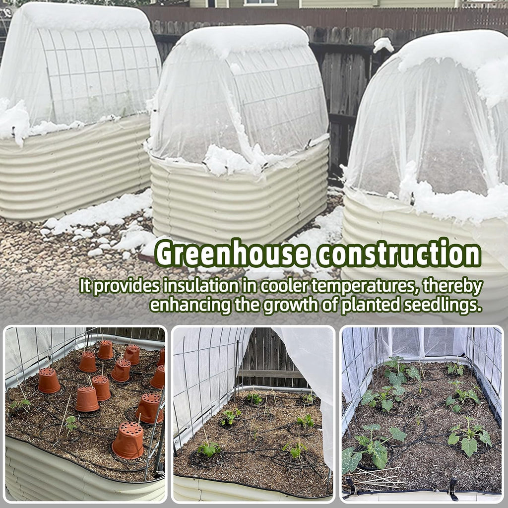 CJGQ 10x50ft Plant Covers Freeze Protection Frost Cloth Blanket Floating Row Cover for Winter 0.9 oz/yd²