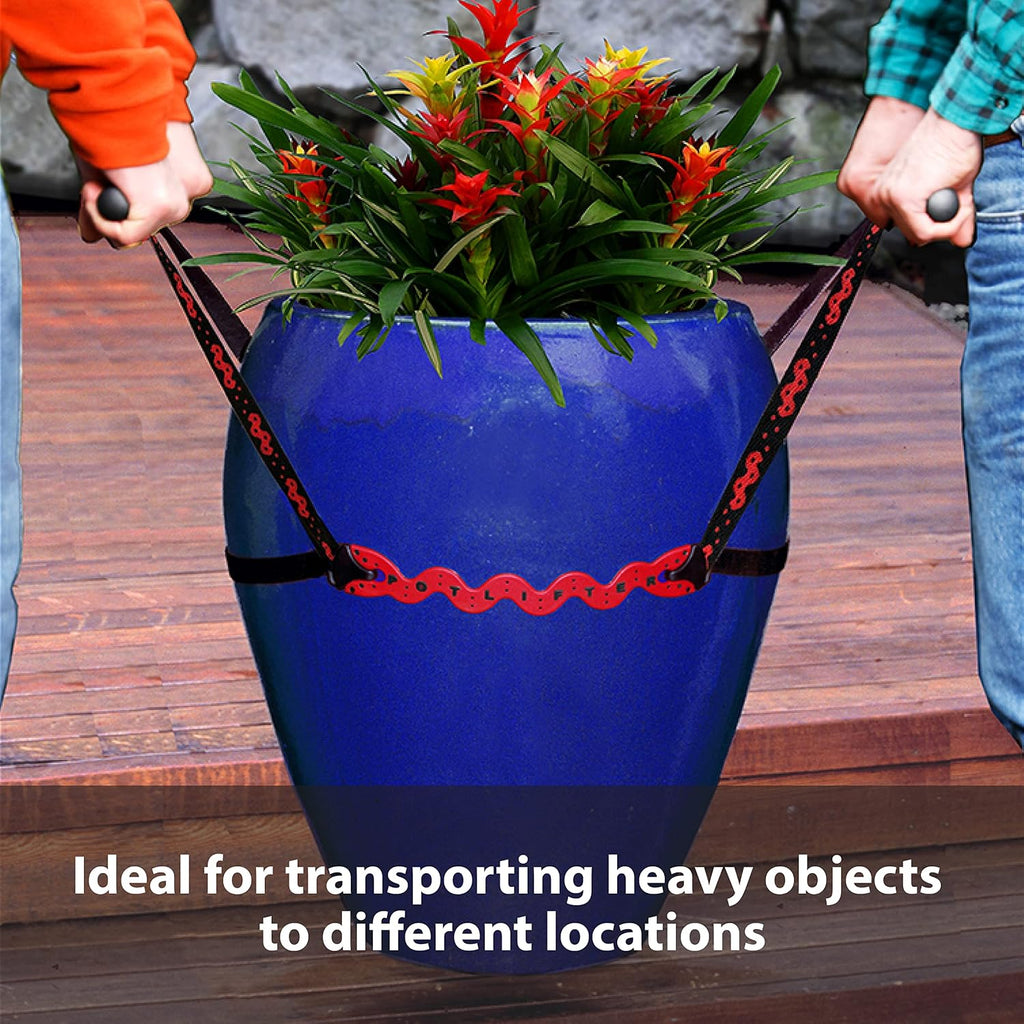PotLifter - Potted Plant Mover and Essential Lifting Tool For Garden Flower Pots, Planters, Trees, Rocks - Lifts Up to