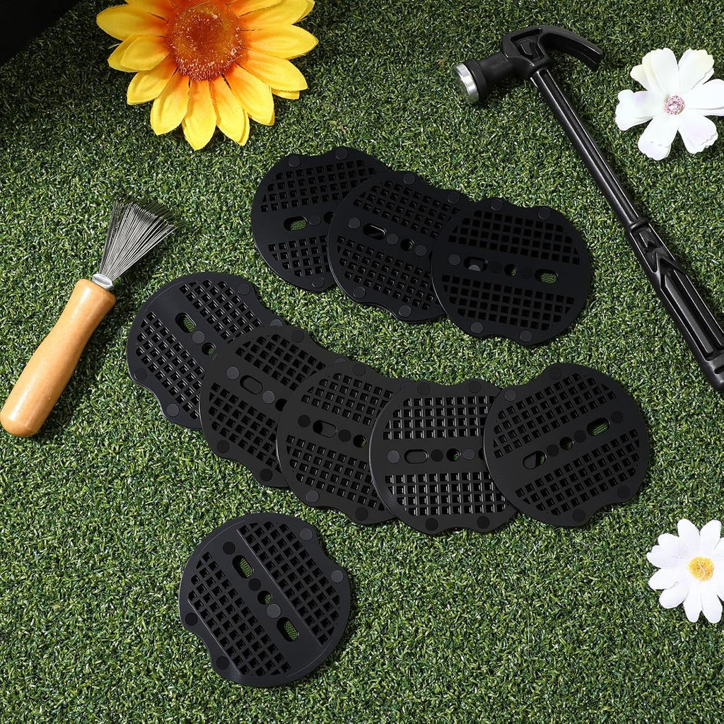 300Pcs Garden Staples Plastic Buffer Washer, Landscape Staple Gasket, Barrier Staples Washer, Yard Pins Pad for Barrier