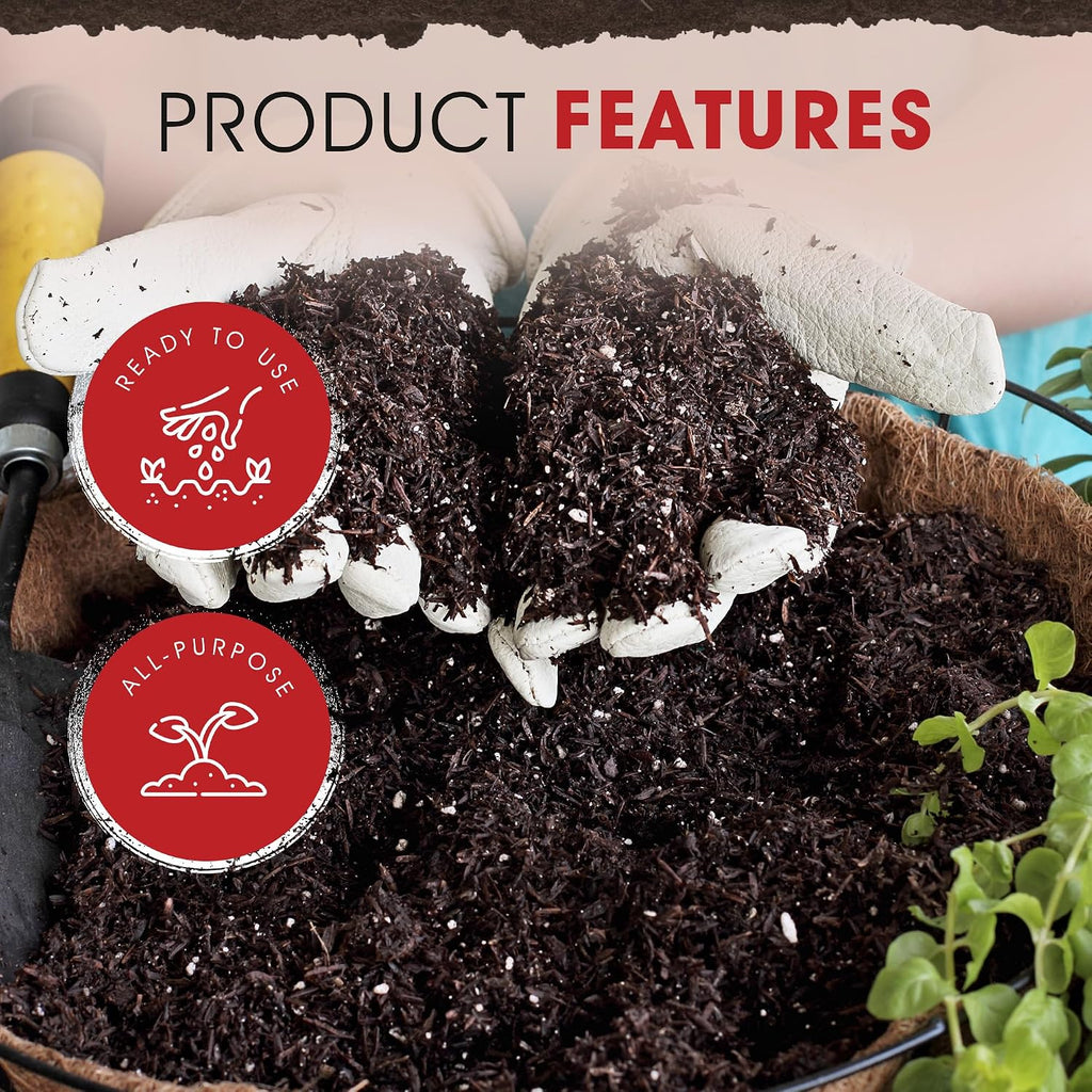 Michigan Peat 2 Pack Garden Magic Indoor and Outdoor Organic Planting Potting Topsoil Mix Blend with Moisture