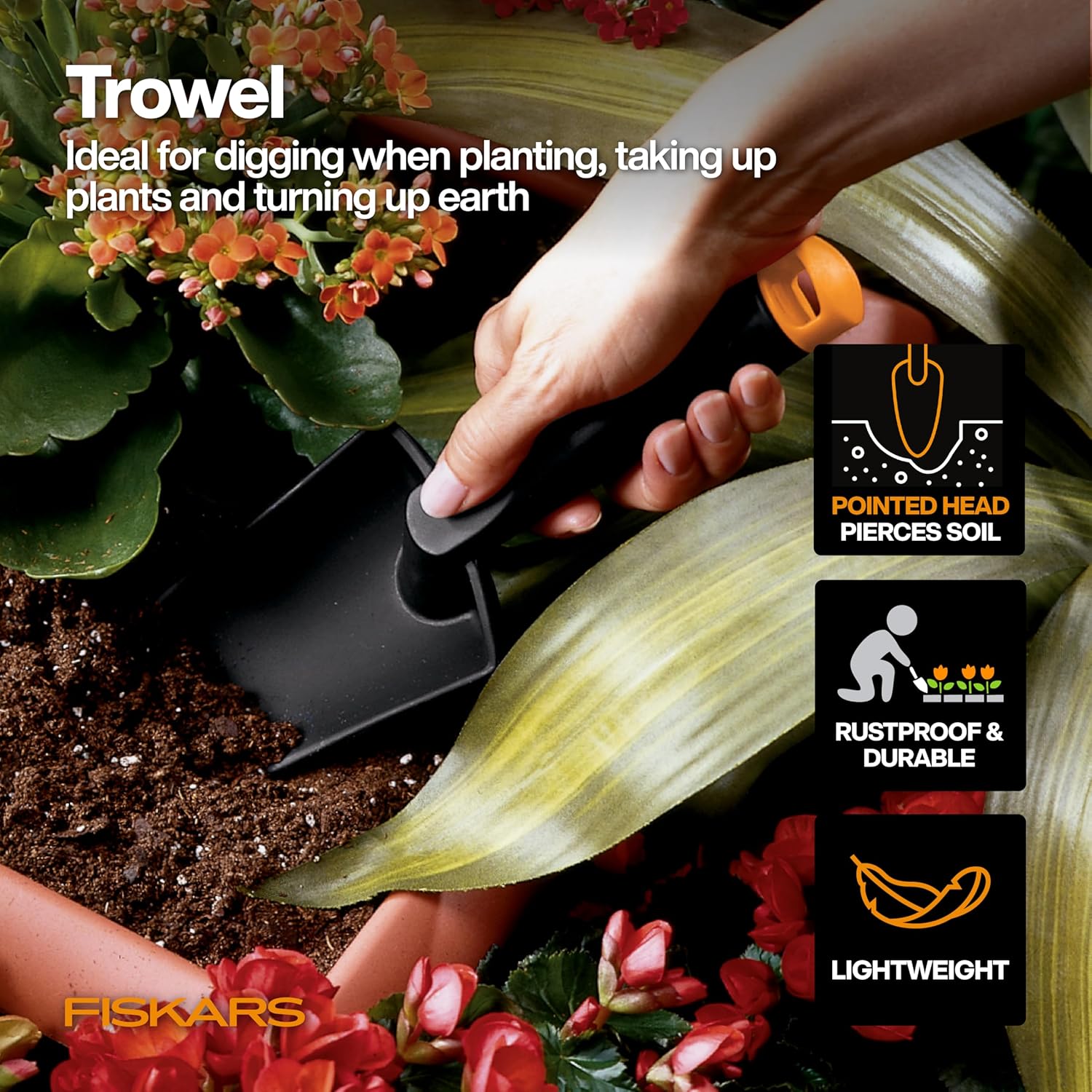 Fiskars 6-Piece Vegetable Gardening Essentials Tool Set w/Garden Shears