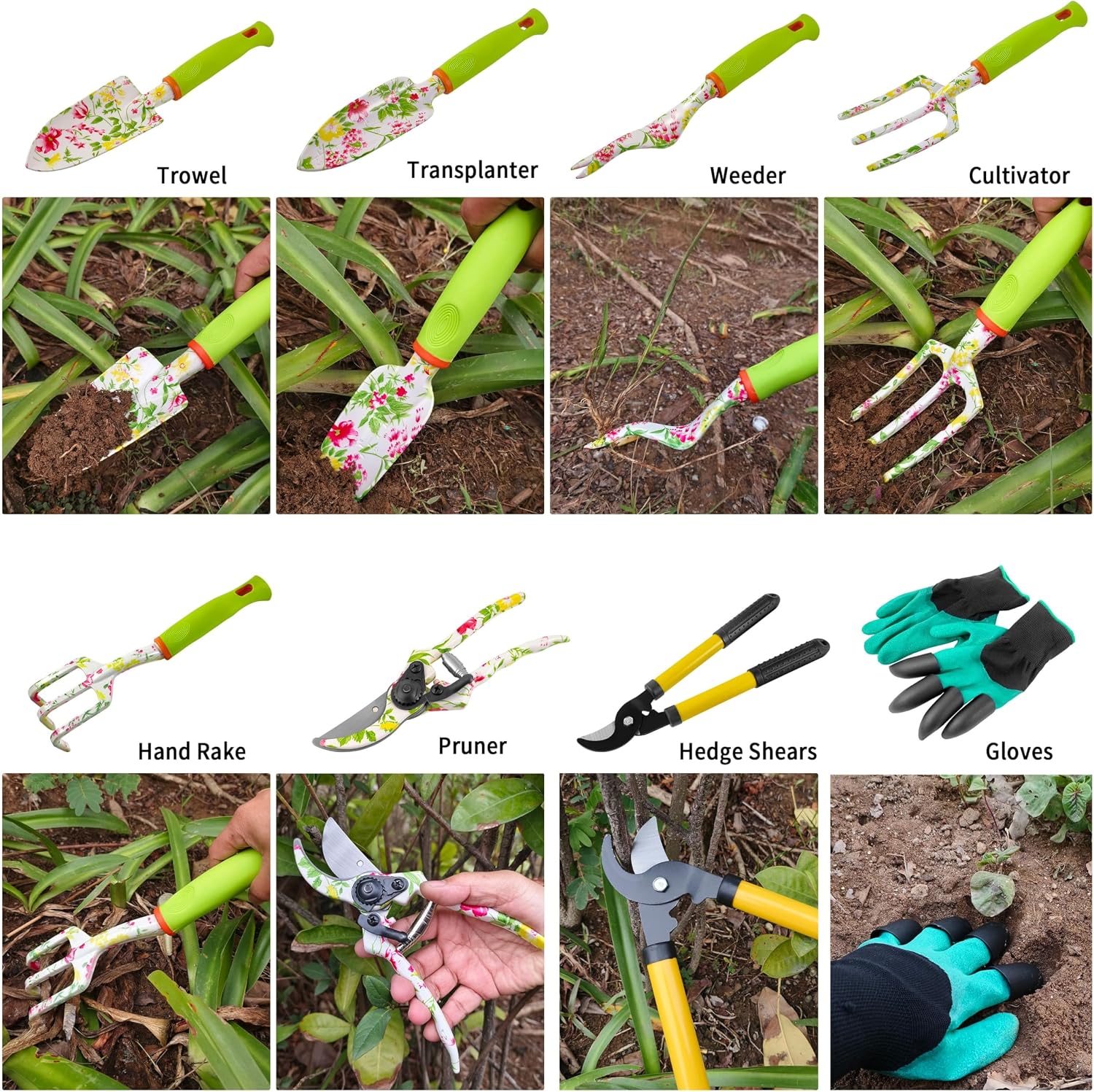 Gardening Tools – 42 Piece Premium Gardening Tool Set,Heavy Duty Hand Tools with Fashion Garden Tools Organizer