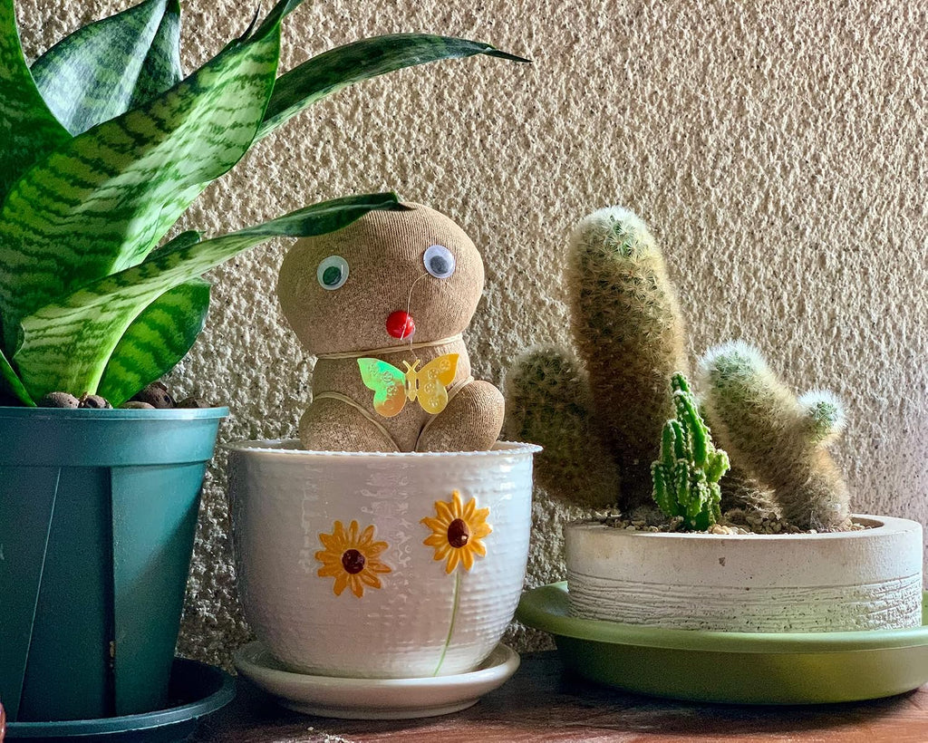 Ceramic Plant Pots,Sunflower Planters with Drainage Holes & Matching Saucer | Ceramic Flower Pot for Indoor Plants