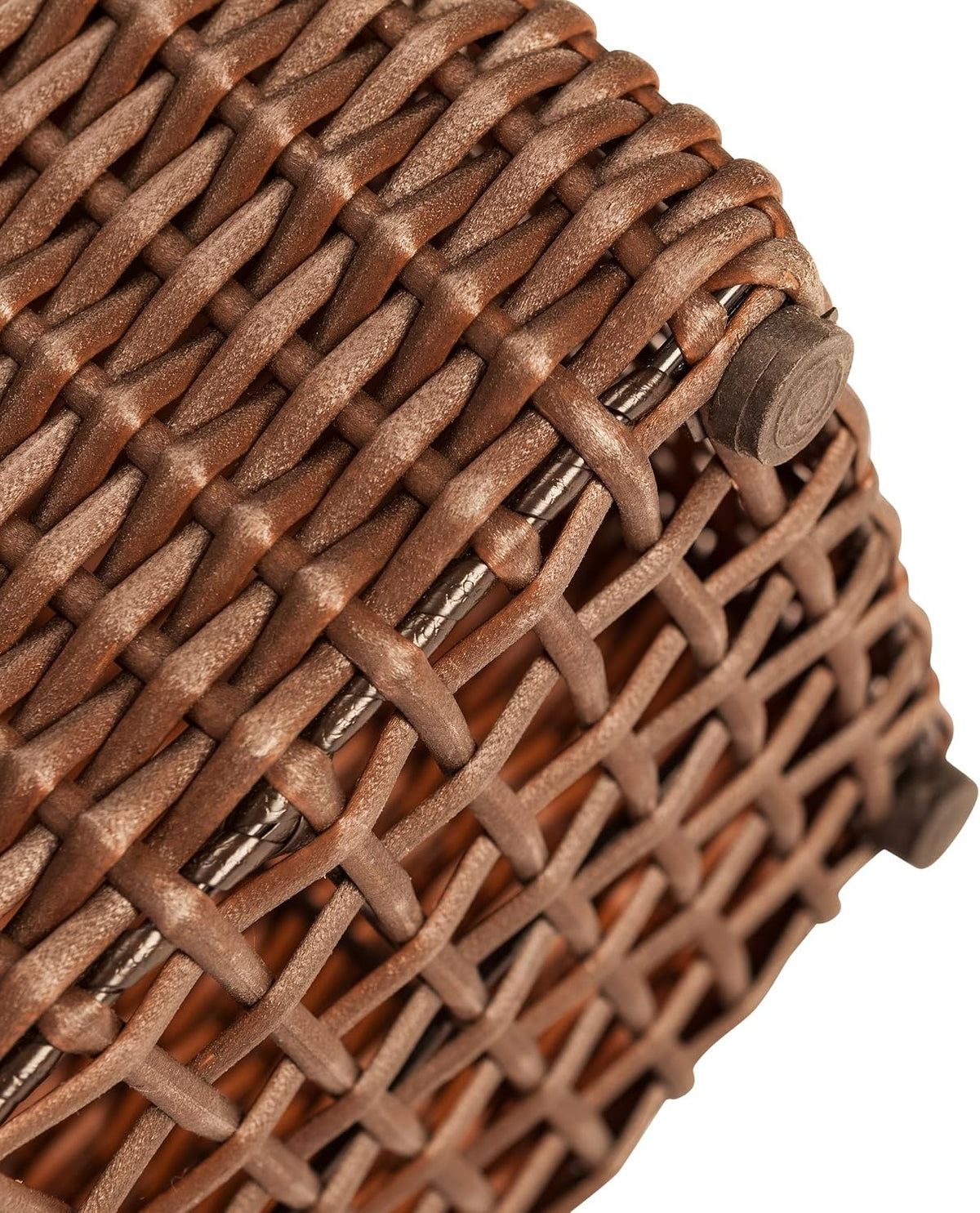 62501 Alto Wicker All-Weather Planter Set with Liners Tall Plant Decor Box for Outdoors Patio Herb Garden Furnishings