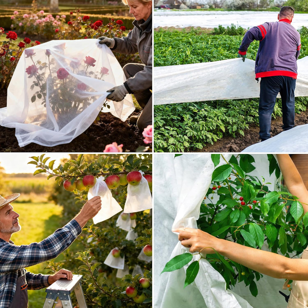Plant Covers Freeze Protection, 10 * 40FT 1.1 oz/yd² Large Thick Frost Blankets for Outdoor Plants in Winter, Floating