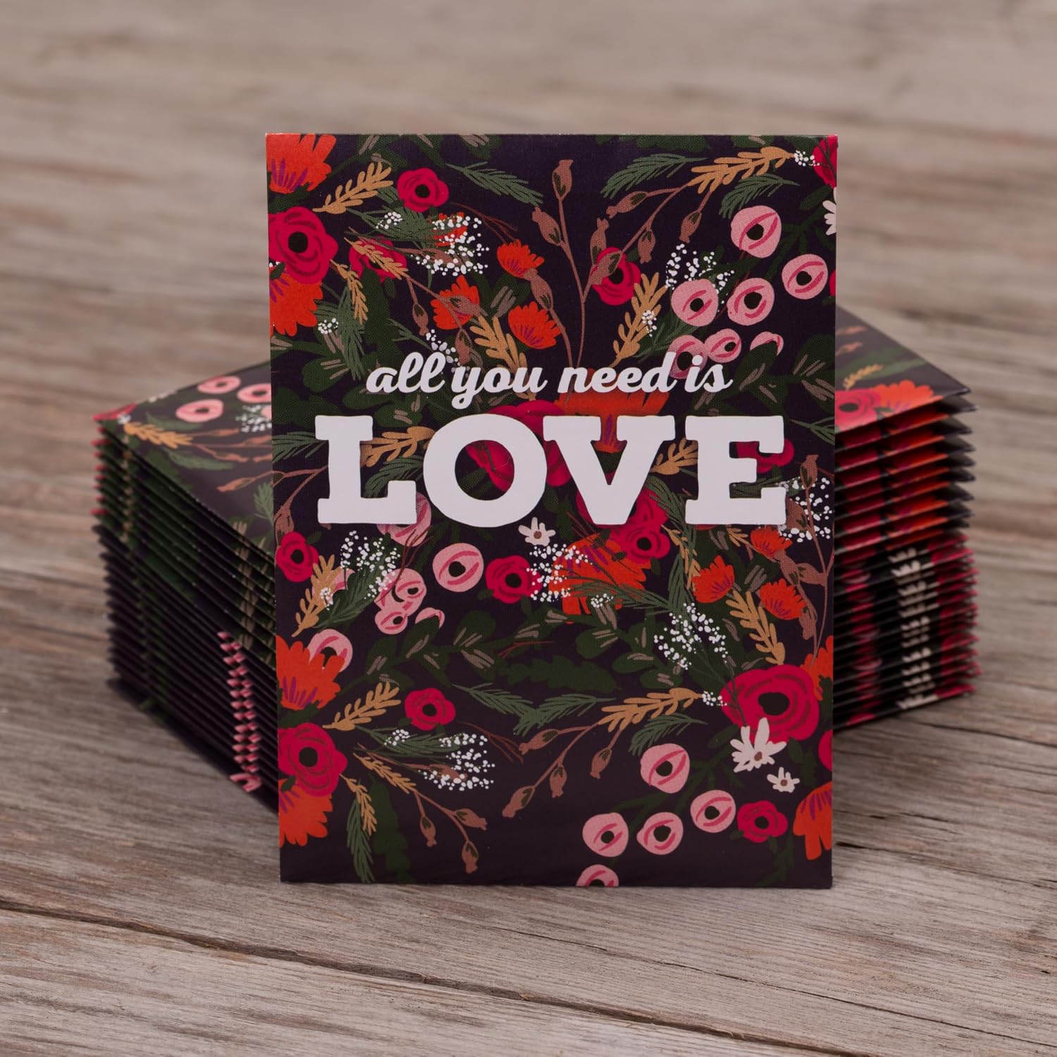 All You Need is Love Bouquet 25 Wildflower Packets for Planting, Perfect Valentines Gift, Garden Seeds to Grow Live