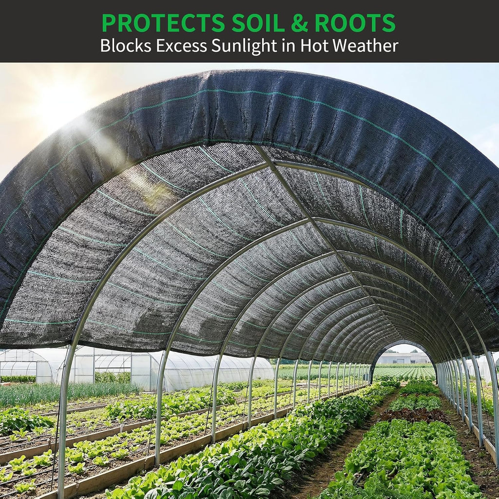 HOOPLE 4 ft x 100 ft Weed Barrier Landscape Fabric, 3.2 oz Heavy Duty Woven Geotextile Ground Cover, Water Permeable