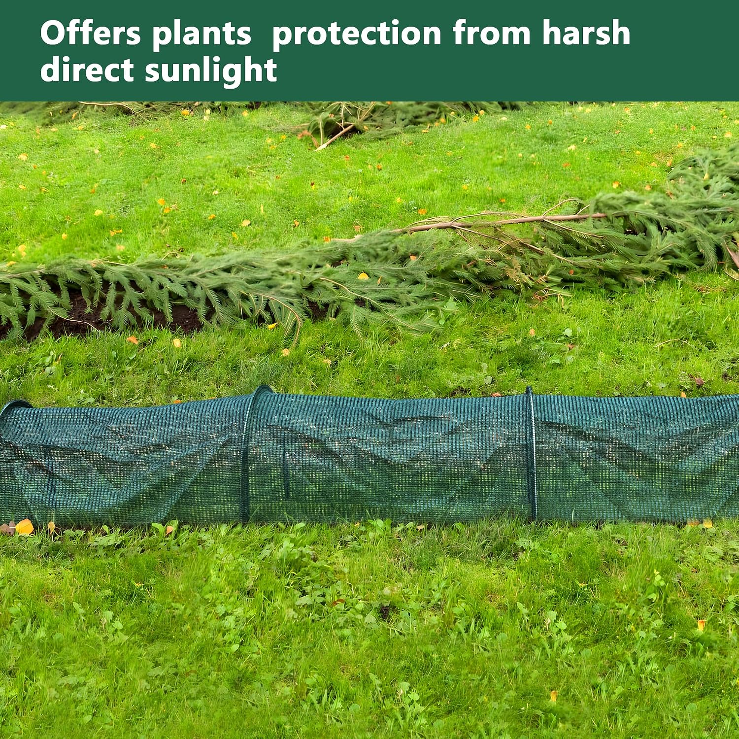 2 Pack Garden Tunnel Shade Net Cover - 10FT Shade Net Tunnel Plant Row Cover - Plant Gardening Net for Greenhouse