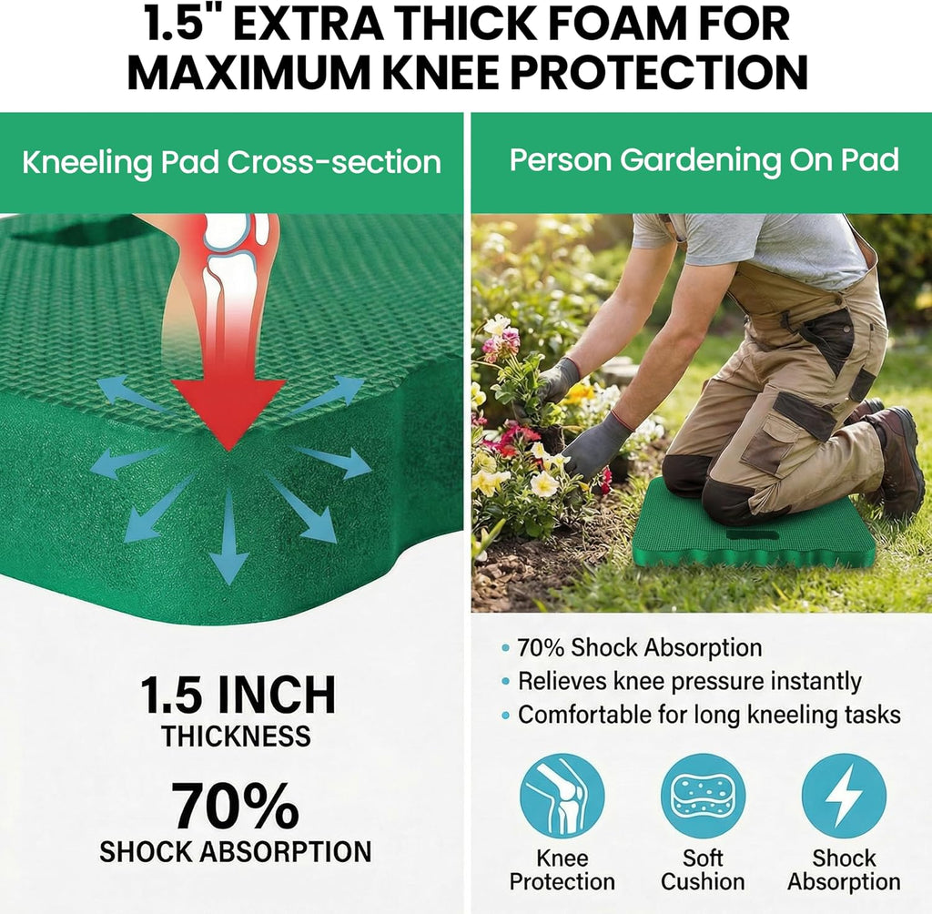 Extra Thick Foam Kneeling Pad for Gardening and Exercise Soft Comfortable Knee Cushion Mat for Floor Work Yard Tasks