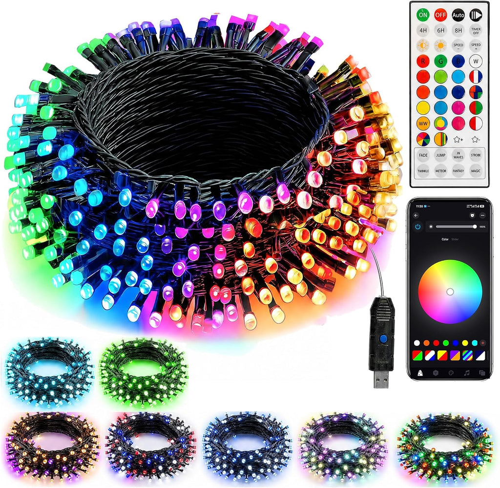 Dazzle Bright 33FT 100 LED Color Changing Christmas Halloween Lights