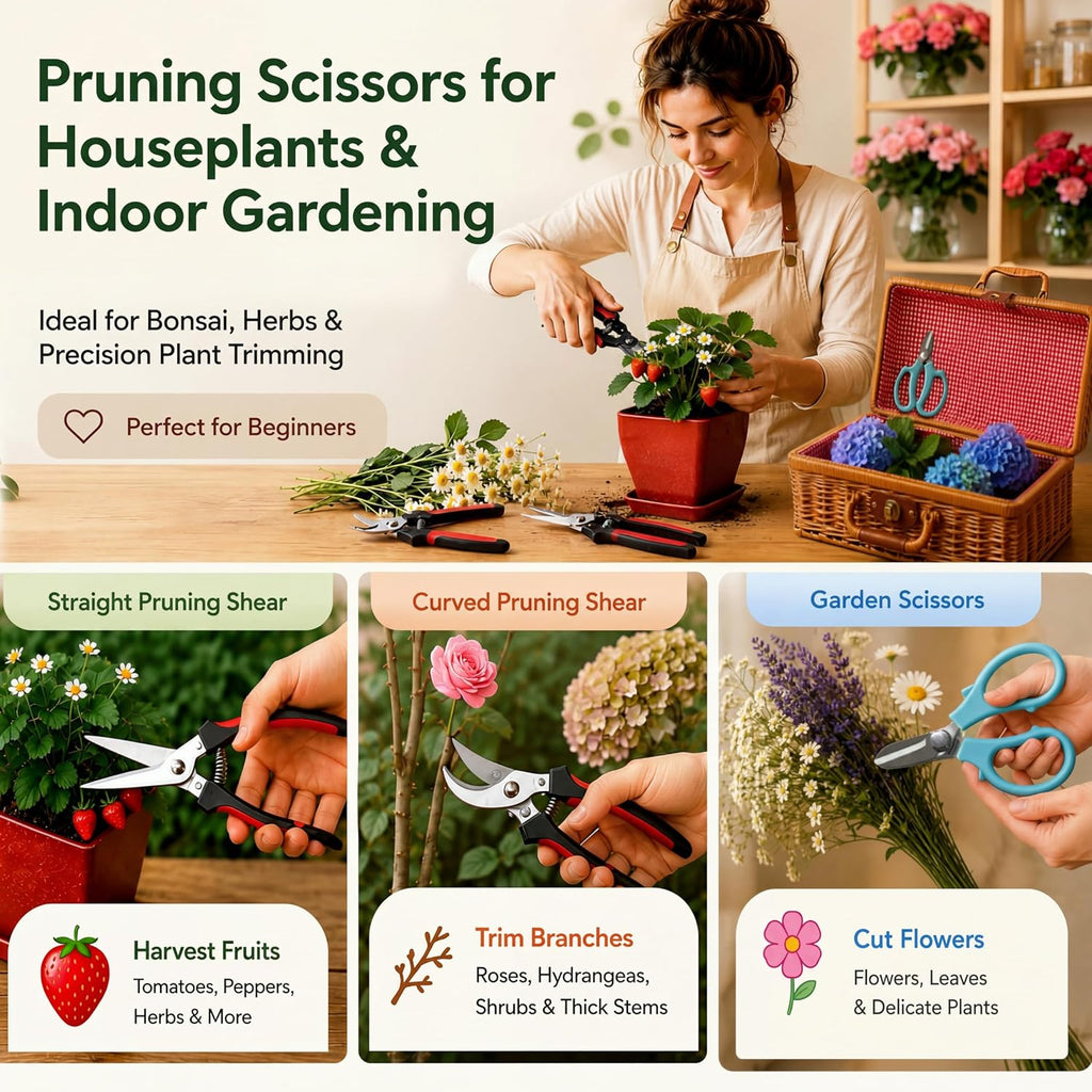 Repotting Mat and Planting Tools, Indoor Plants, Wicker Basket | All-in-one succulent repotting set, pruning shears