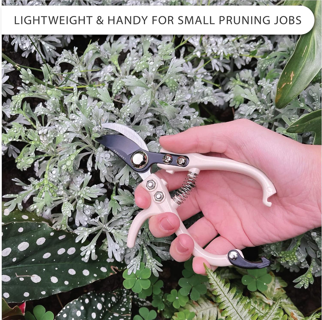 Bypass Pruning Shears Hand Pruner Garden Trimming Scissors Plant Trimmers Herb Snips Flower Clippers Ergonomic Handle