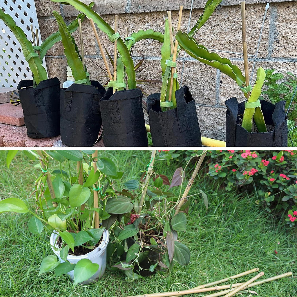 50Pcs / 2ft Bamboo Plant Stakes for Indoor Outdoor Plants, Garden Plant Support Sticks, Poles for Tomato Vegetables