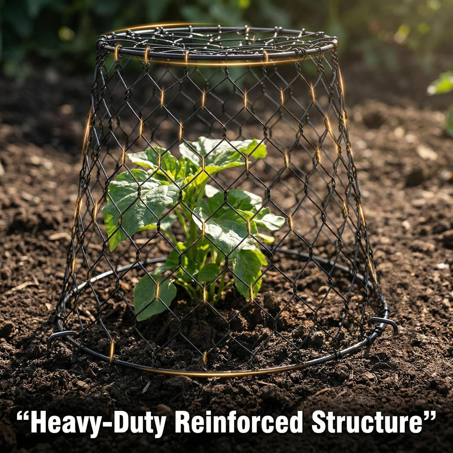 Garden Cloches for Plants, Outdoor Plant Protectors, 10 Pack, Dome | 9''x9” Breathable Mesh Close Top Seedling Plant