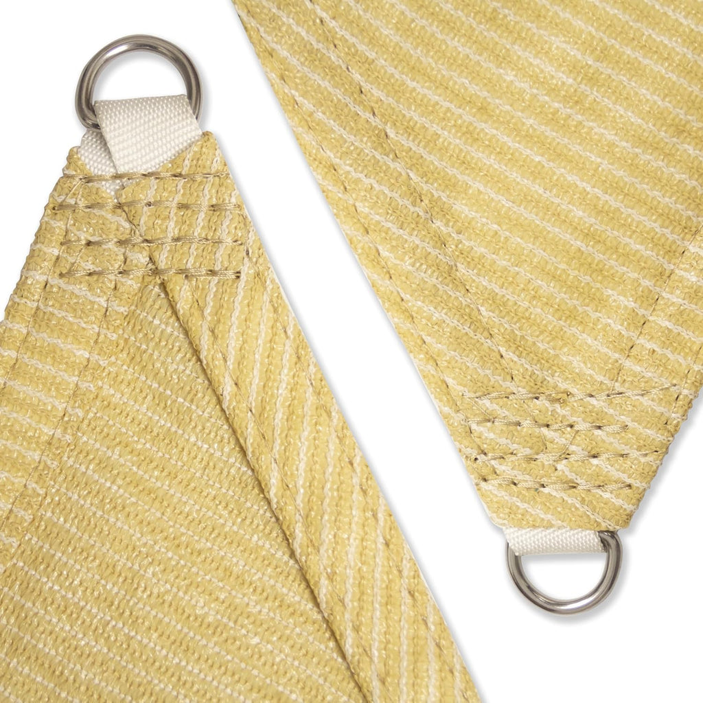 Amgo 12' x 12' x 17' Beige Right Triangle Sun Shade Sail Canopy Awning Cloth AGTAPRT12 - UV Blockage, Water & Air