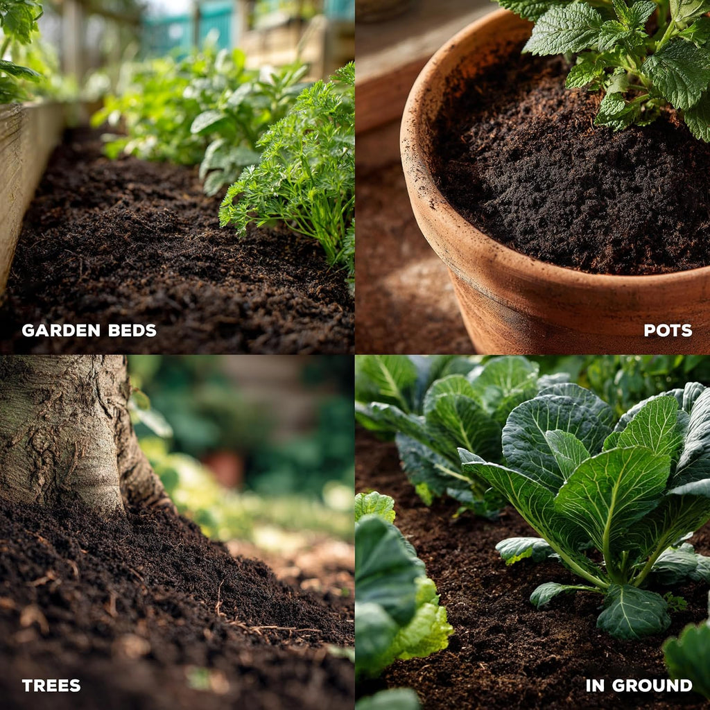 Soil Seed & Water Mikey’s Worm Poop – Organic Dairy Vermicompost Fertilizer Worm Castings for Gardens, Potted Plants &