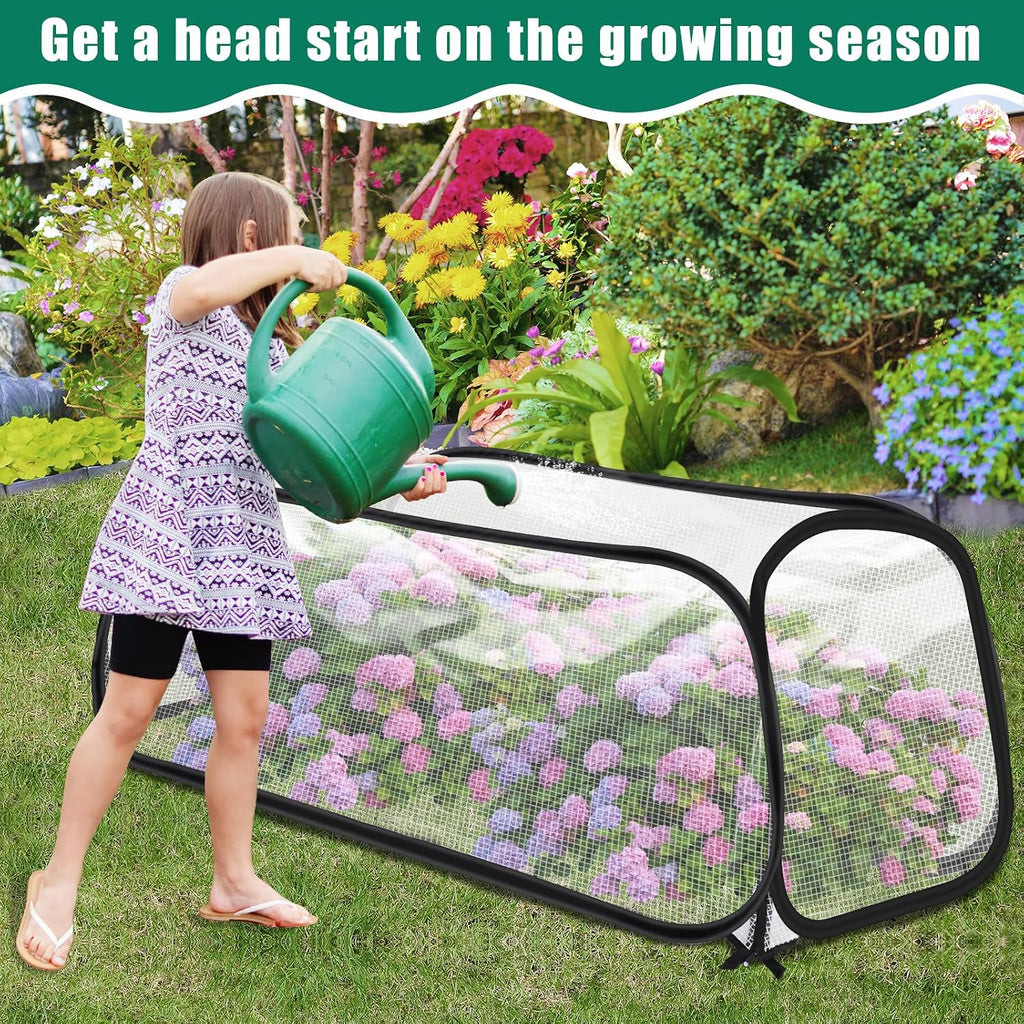 2 Pack Garden Covers for Raised Beds, 45"X22"X16", Freeze Protection | Garden Row Plants Cover Accelerator, Greenhouse