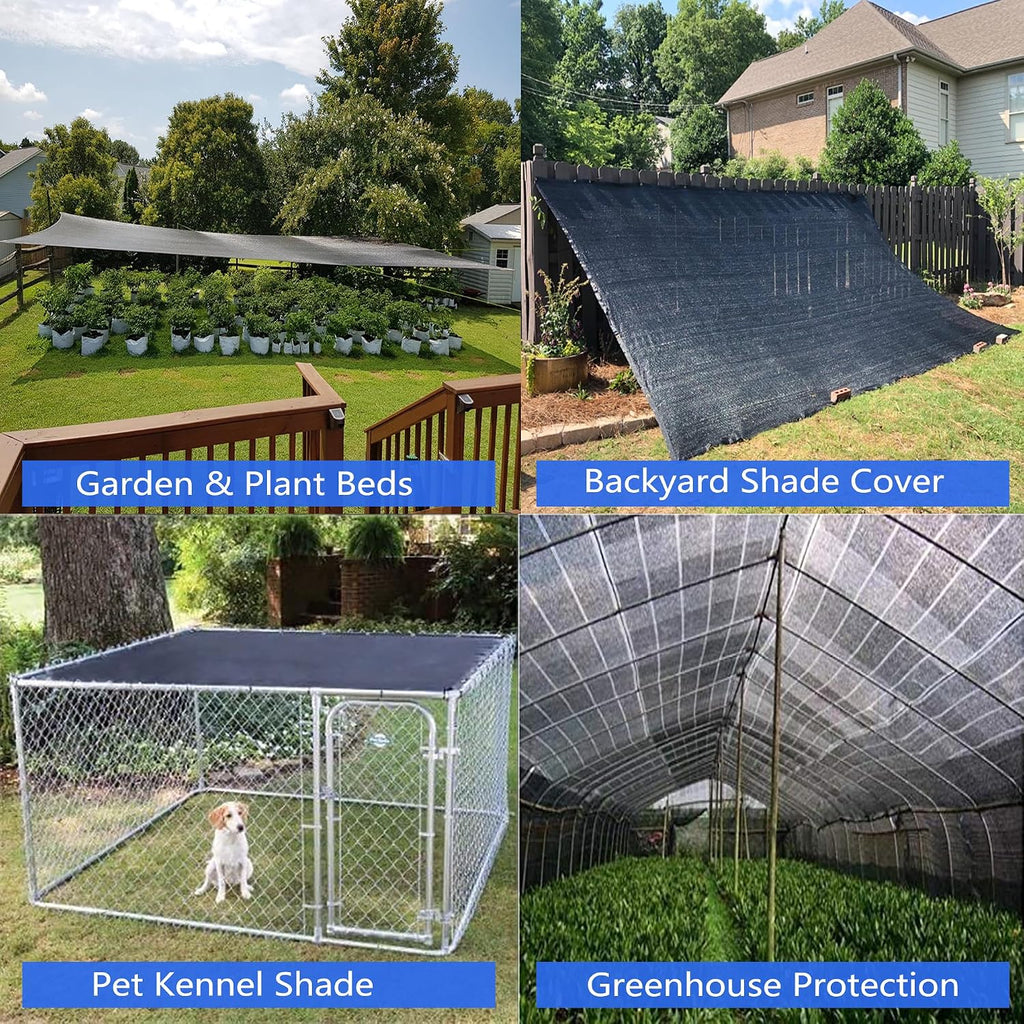 60% Shade Cloth Roll 6ft x 100ft - HDPE Sun Shade Fabric Roll, UV Block Cuttable Shade Mesh for Garden, Greenhouse