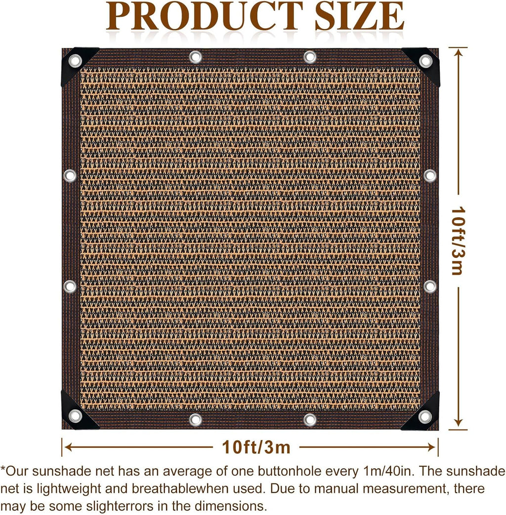 Shade Cloth for Garden,80% Mesh Tarp with Grommets Shade Cloth for Greenhouse,Patio,Vegetables,Plants Cover and Chicken