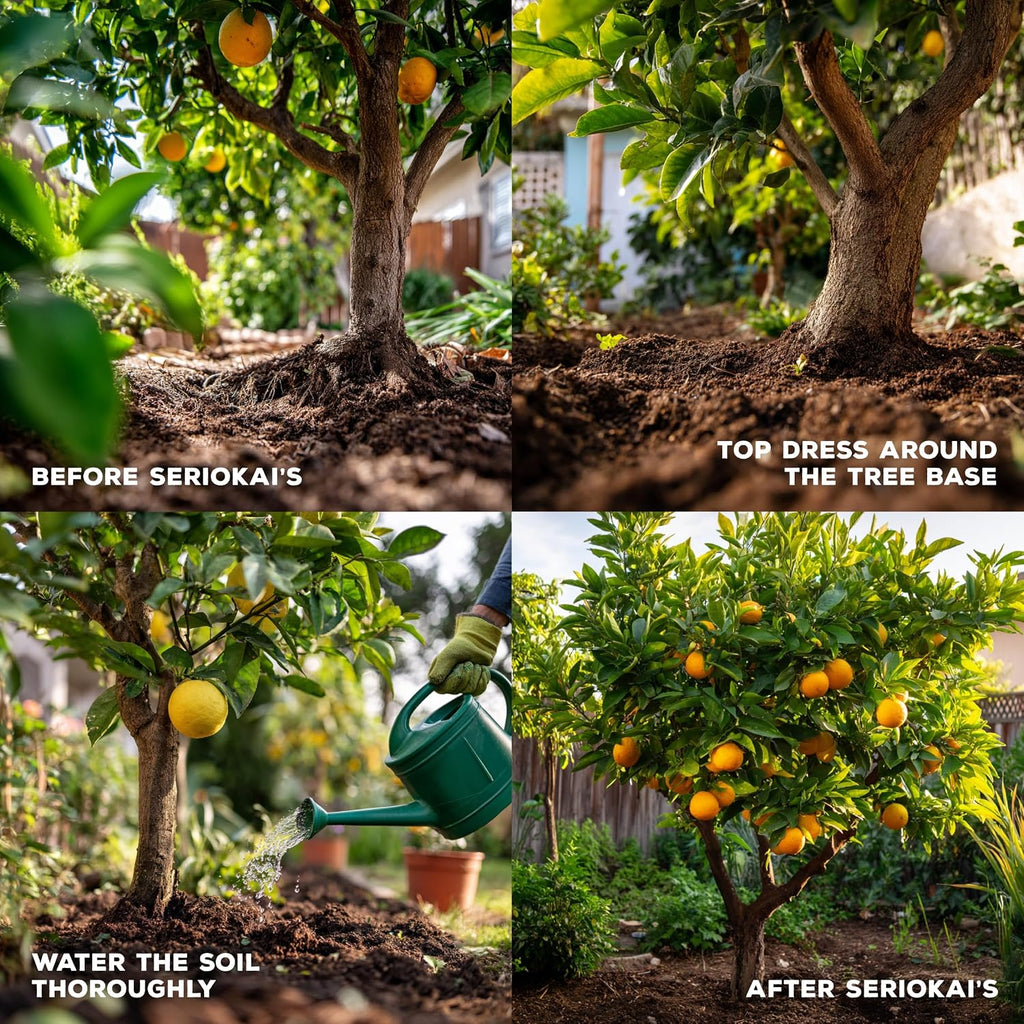 Soil Seed & Water Seriokai’s Secret Organic Fertilizer – Soil Amendment for Avocado & Lime, Lemon, Grapefruit, Orange