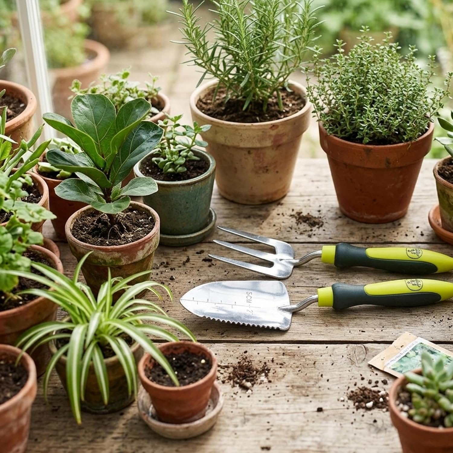 Spear & Jackson Kew Gardens Urban Oasis 4-Piece Garden Tool Set, Plant Shears, Topiary Shears, Planting Trowel & Weed