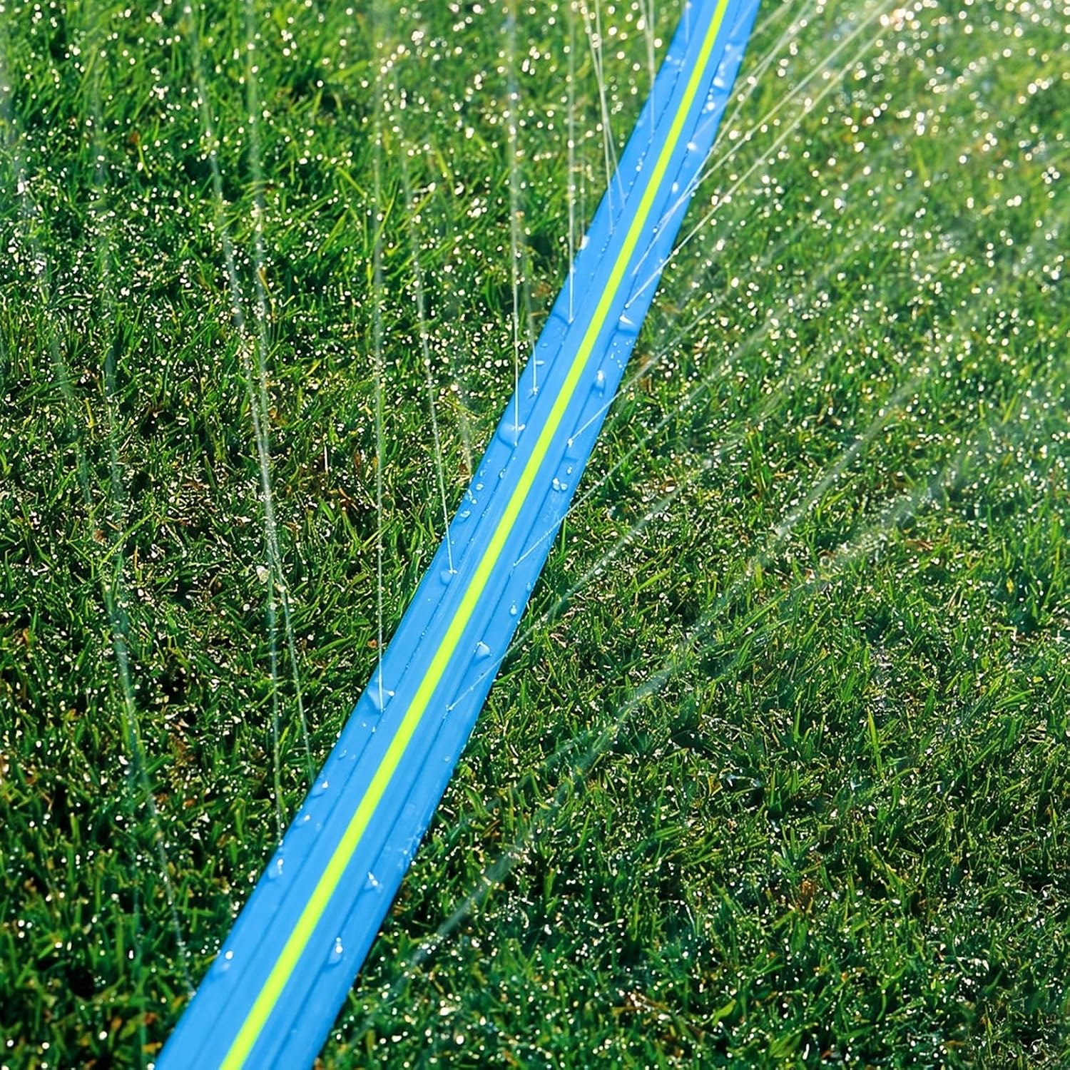 Winisok Upgrade Flat Sprinkler Soaker Hose for Garden 100FT, Heavy Duty 3-Tube Lawn Irrigation Hose with Landscape