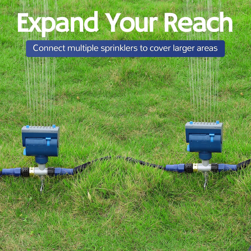 Airthereal Oscillating Sprinkler with Metal Step Spike and Quick Connect Adapter Set, Control Watering Range, Width