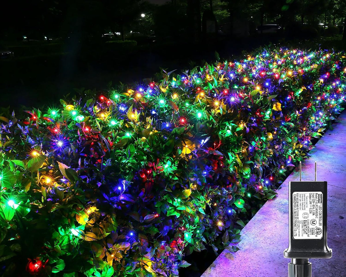 iBaycon 4FT x 6FT Christmas Net Lights Outdoor Mesh Light, Multicolor