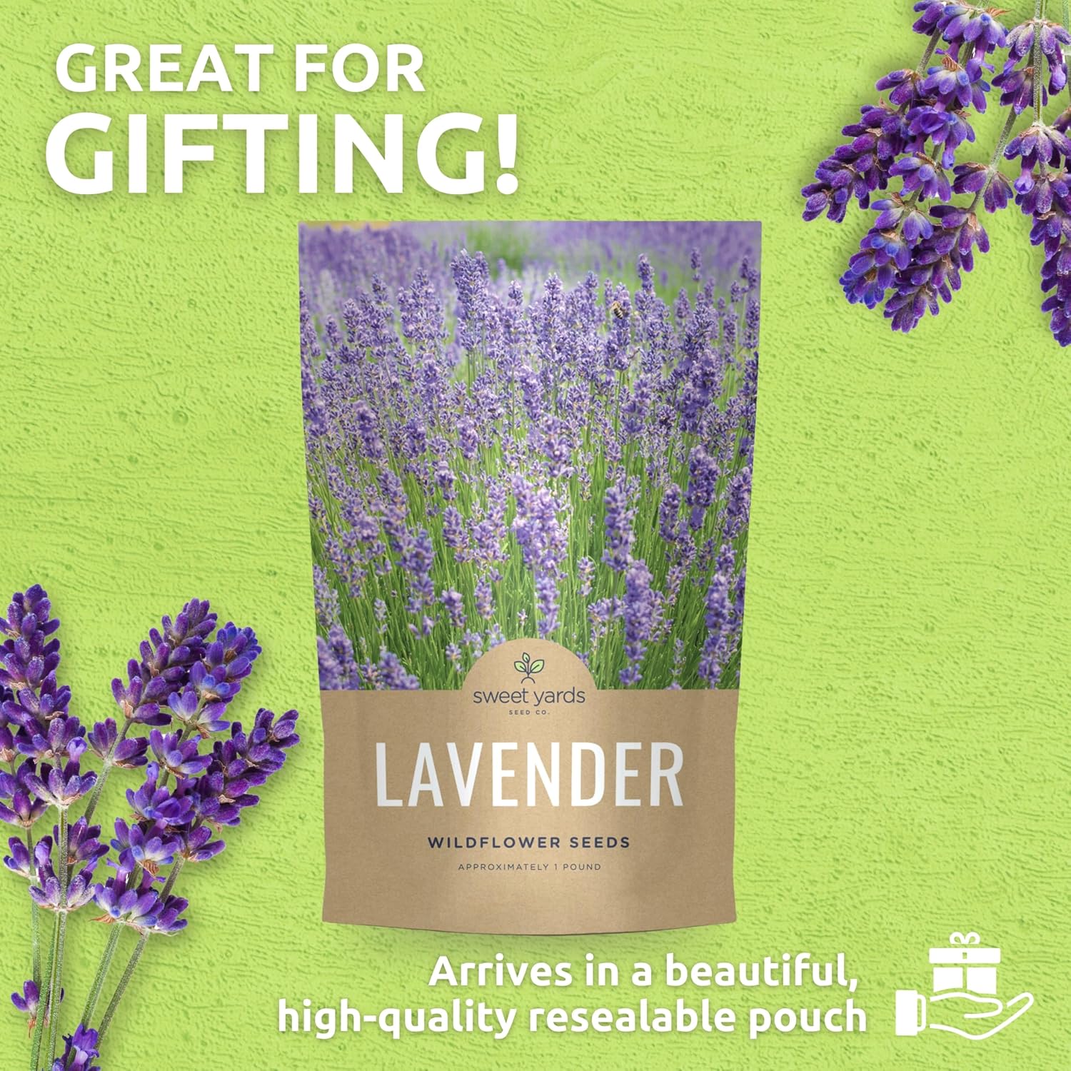 Lavender - Bulk 1 Pound Bag - 400,000 Flower Seeds for Planting - Lavandula angustifolia