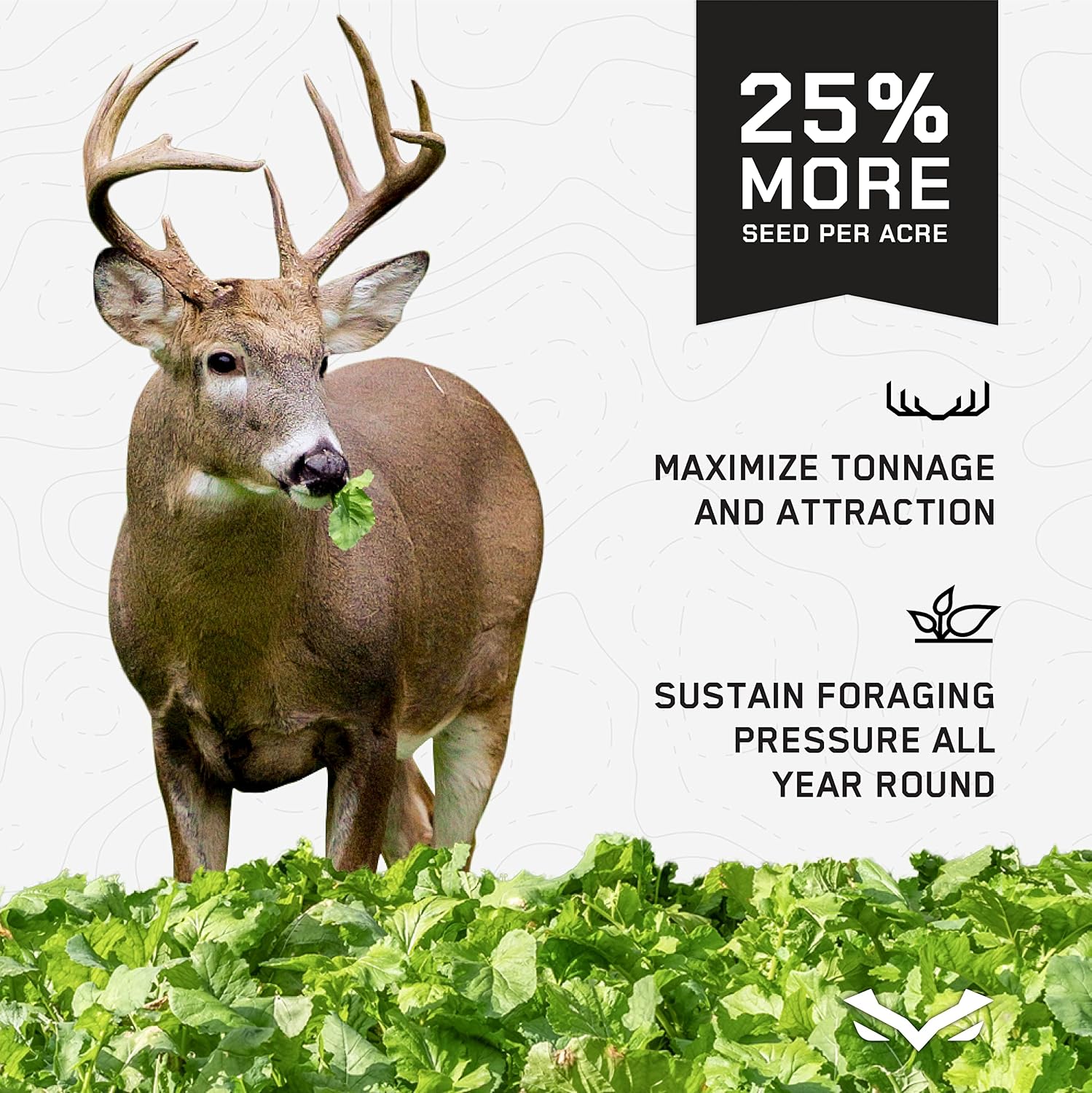 All-in-One Food Plot Seed + Fertilizer for Deer - 1/4 Acre Coverage - Perennial + Annual Blend - Protein and