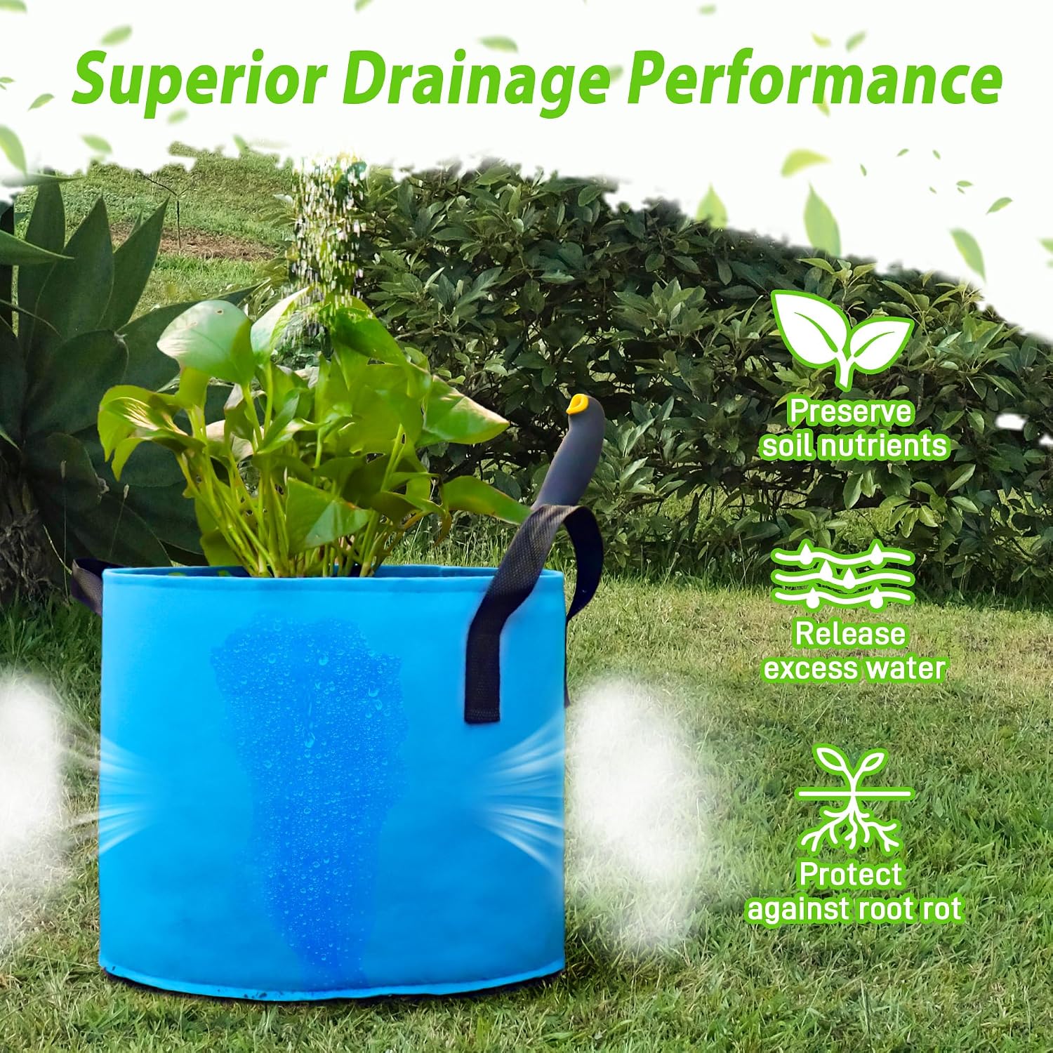 7 Pack 10 Gallon Plant Grow Bags - Mixed 7 Colors with Reinforced Handles & Aeration Design, Ideal for Tomato, Flowers