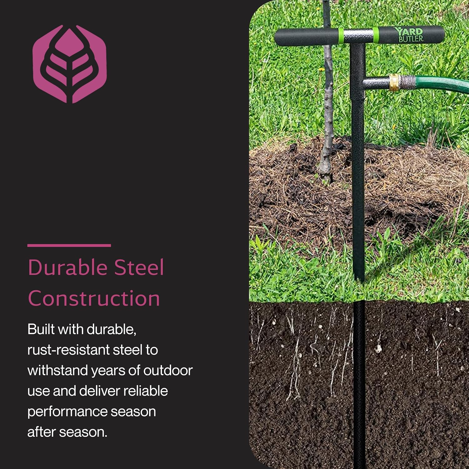 Yard Butler 36 Inch Deep Root Irrigator - Drip Watering Irrigator Tool - Soil and Root Penetration - Deep Plant and