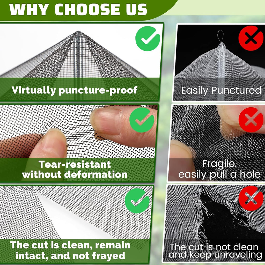 Stronger Garden Mesh Netting, 10 x 20 FT Ultra Fine Nano PP Plant Covers, Small Animals Bird Net Barrier Screen for