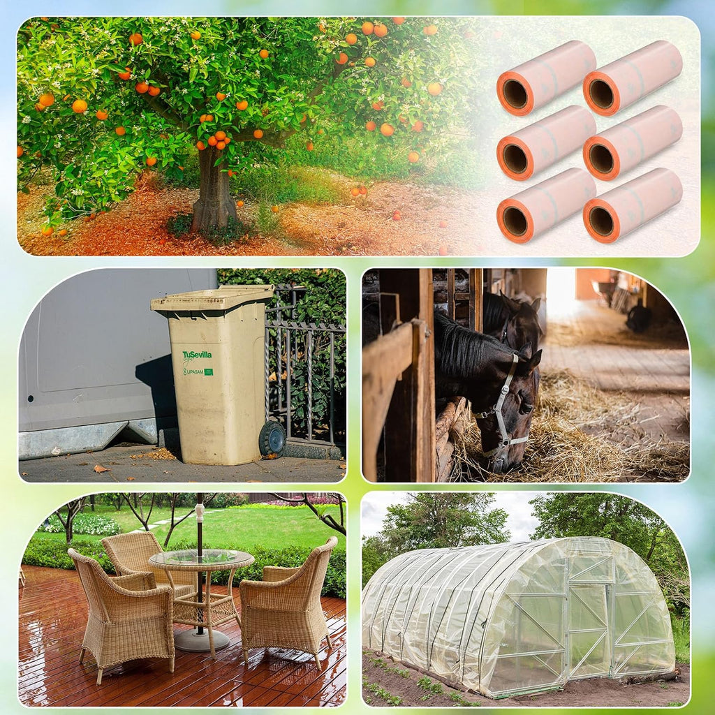 12 Rolls Spotted Lantern Fly Tree Trap 30 Feet Each Roll Lanternfly Tree Outdoor Fruit Fly Sticky Strips Paper Insect