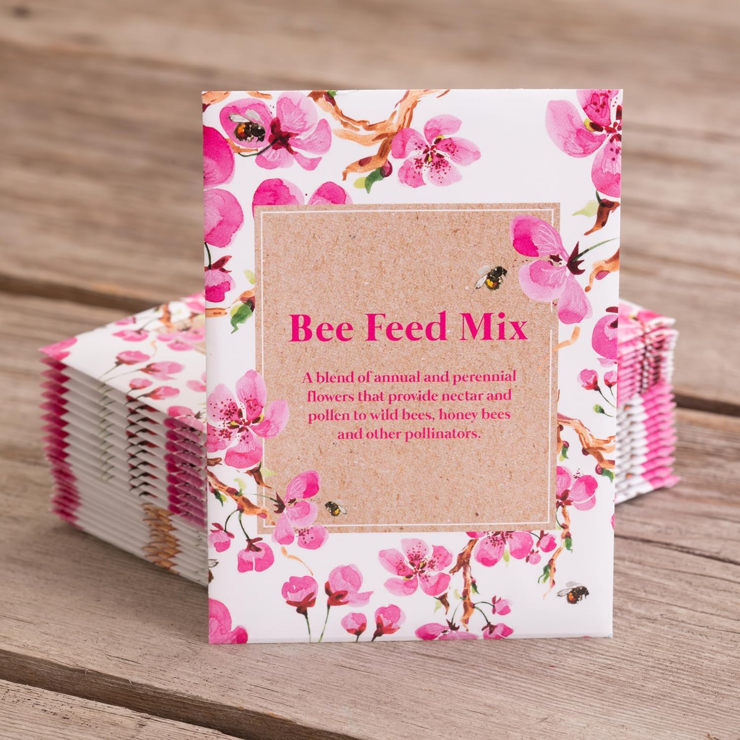 Bentley Seed Flower Mix - Pollinator Seed Mix with 5 Wildflower Seed Packets - Non-GMO Pollinator Seeds - Eco-Friendly