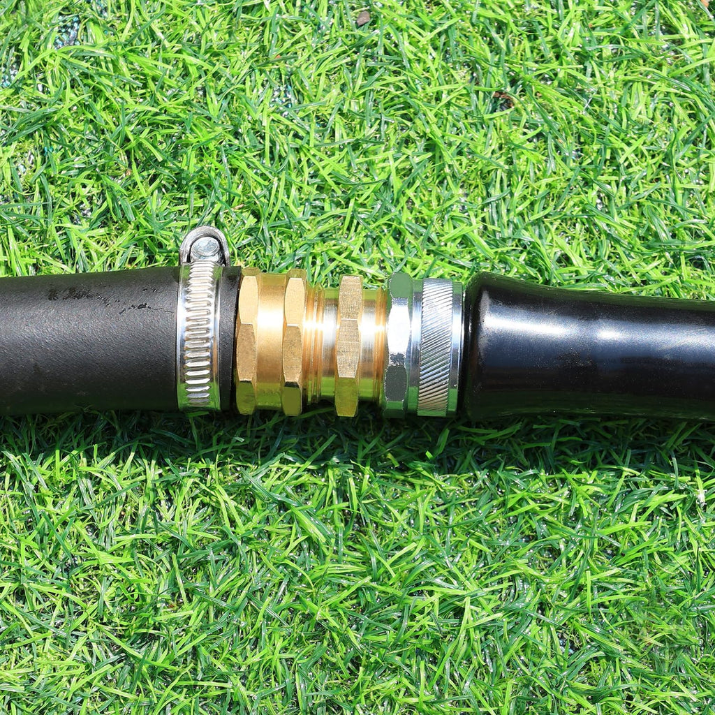 Garden Hose Fittings - Solid Brass Repair Connectors: Double Male Faucet Leader Coupler (3/4" GHT) (10-PCS)