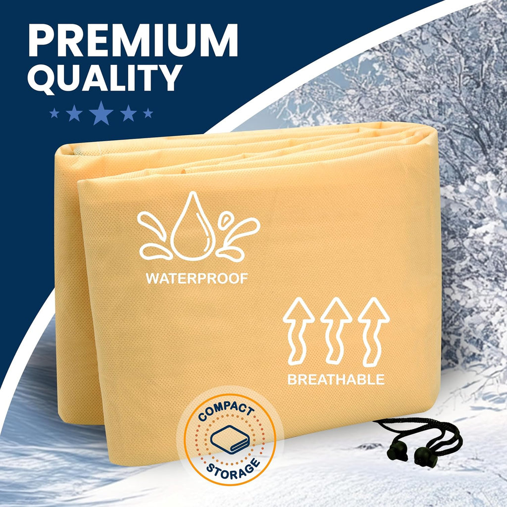 SCRUBIT Plant Covers Freeze Protection, 60 x 70 in. Frost Cloths for Outdoor Plants Fruit Trees & Shrubs with Zipper