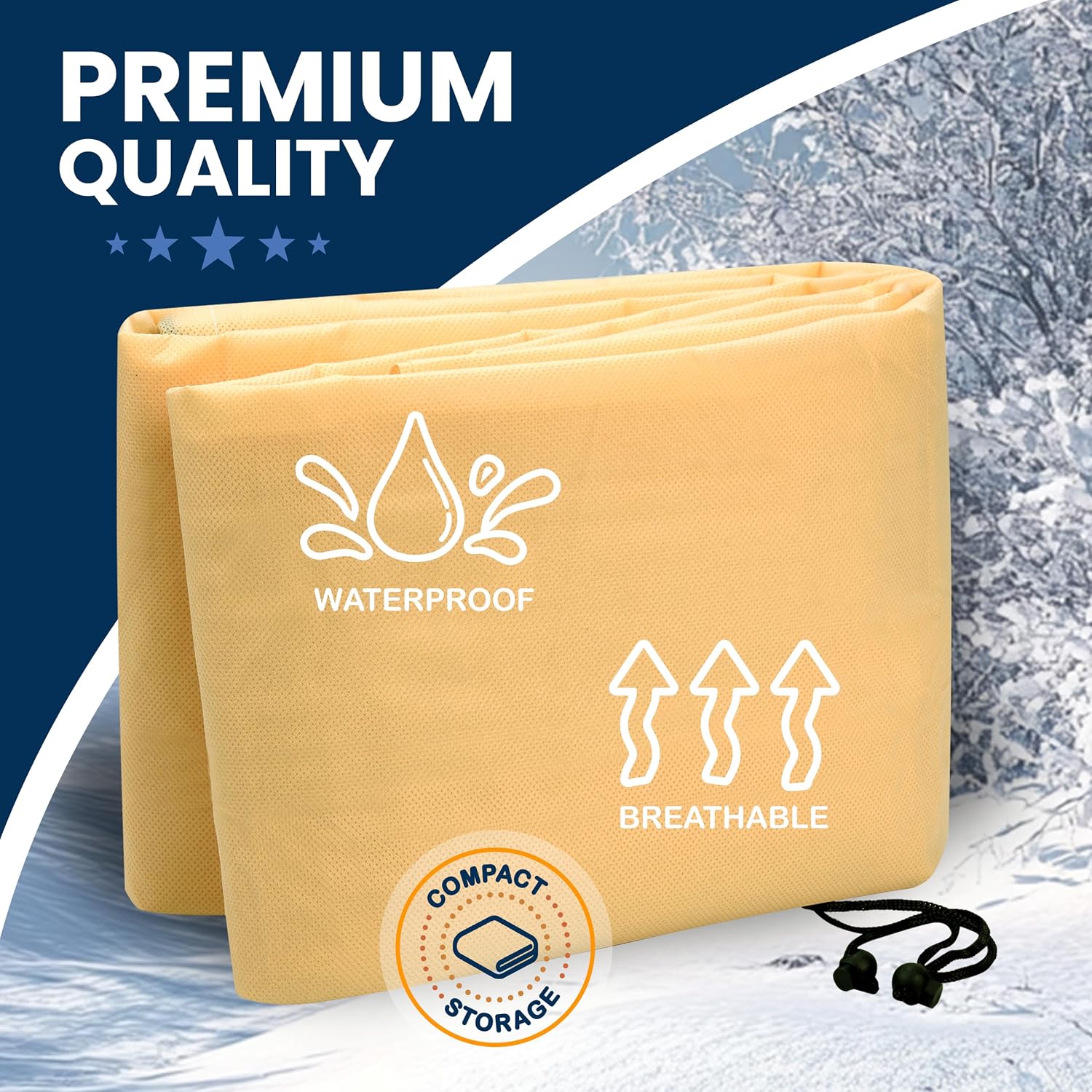 SCRUBIT Plant Covers Freeze Protection, 60 x 70 in. Frost Cloths for Outdoor Plants Fruit Trees & Shrubs with Zipper