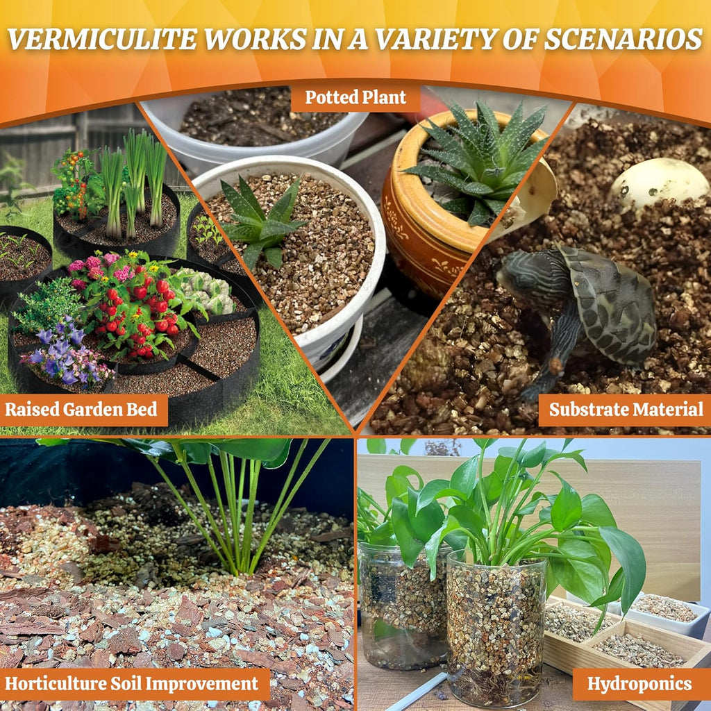 AVALUTION 18QT Vermiculite - Organic Vermiculite for Plants Horticultural Coarse Vermiculite Natural Soil Additive for