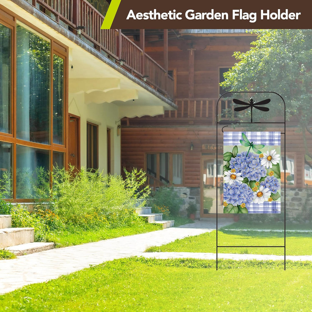 Briarwood Lane Everyday Wrought Iron Dragonfly Garden Flag Arbor 41x15 Garden Flag Decorative Arbor