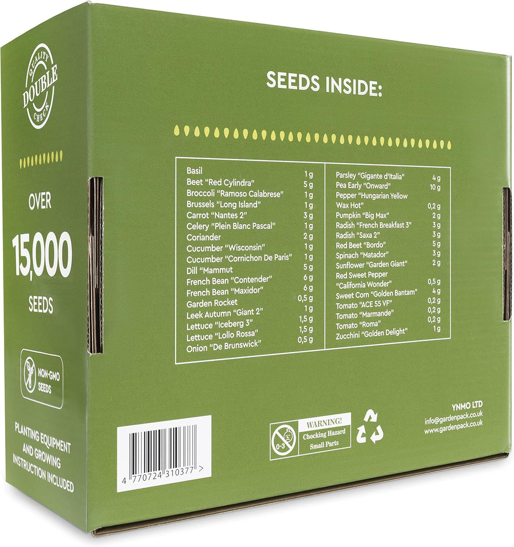 30 Vegetable Seeds Variety Kit - Over 15000 Seeds for Planting Vegetables & Herbs, Premium Garden Seeds Gift Box