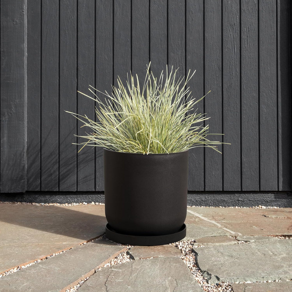 Veradek Mason Series Lima Planter - Round Planter for Indoor or Outdoor Porch/Garden | Made from Plastic-Stone
