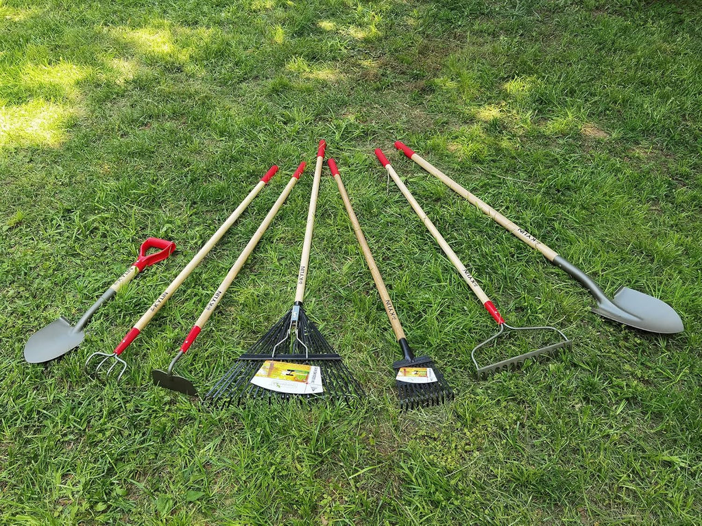 GardenAll 7-Piece Long Handle Garden Tools Set, Include Shovel Rake Hoe,Gardening Tools for Women,Lightweight Ergonomic